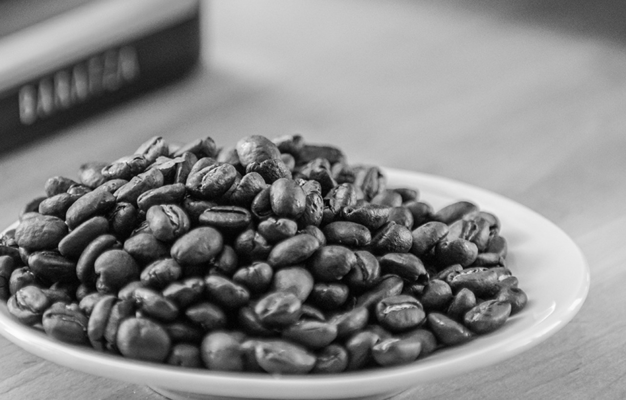 Close up of Roasted coffee beans